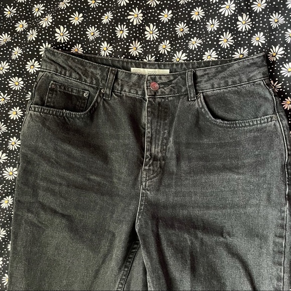 topshop washed black mom jeans - Picture 5 of 8